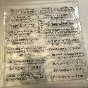 Happy Birthday Stamps and Dies for Card Making Birthday Sentiment Clear